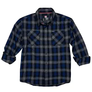 HDESIGN 32203 L/S FLANNEL LG NAVY