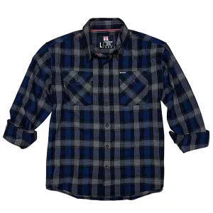 HDESIGN 32206 L/S FLANNEL 3X NAVY