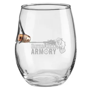 Benshot 45 ACP BattleHawk Armory 15oz Wine Glass