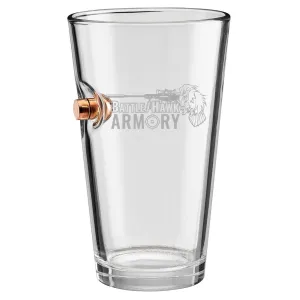 Benshot 45 ACP BattleHawk Armory 16oz Pint Glass