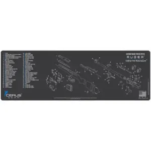 RUGER MINI 14 RANCH SCHEMATIC CHAR GRAY