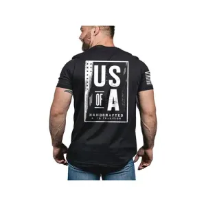 NINE LINE MENS TEE US OF A BLACK S