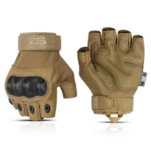 Glove Station Knuckle Pro Fingerless, Medium, Tan