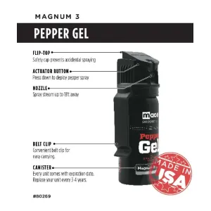 MACE PEPPER GEL DISTANCE SPRAY MAGNUM-3 MODEL 45GRAM