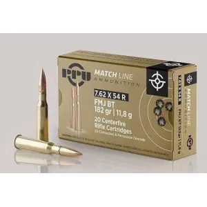 PPU PPM7 Match  7.62x54mmR 182 gr Full Metal Jacket (FMJ) 20 Bx/ 10 Cs