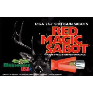 Brenneke SL122RMS Red Magic Sabot  12 Gauge 2.75 1 oz Sabot Slug Shot 5 Bx/ 50 Cs