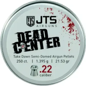 JTS PELLETS DEAD CENTER .22 SEMI-DOMED 21.53 GR. 250CT