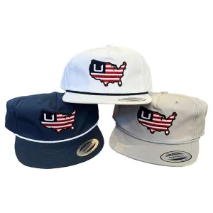 AMERICAN HUK ROPE HAT WHITE
