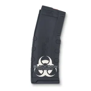 BLACK RAIN LASER ETCHED MAGAZINES 30RD BLACK RAIN LOGO 2