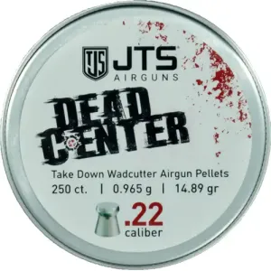 JTS PELLETS DEAD CENTER .22 WADCUTTER 14.89 GR. 250CT