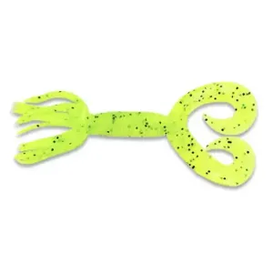 4 DOUBLE TL HULA GRUB CHT/BLK FLK