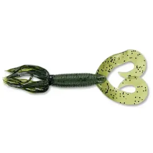 4 DOUBLE TL HULA GRUB WTM/BLK FLK