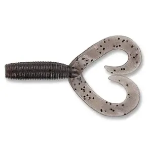 4 DOUBLE TAIL GRUB CINNAMN/BLK FLK