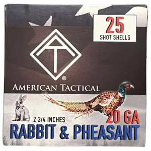 AMERICAN TACTICAL 20G GAME LOAD #4 1OZ 2.75 25RD BX 250RD CASE
