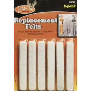 HME DROP WICK REPLACEMENT FELTS 6PK