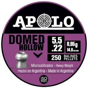HATSAN APOLO .22 DOMED HOLLOW 14.6 GRAIN 250 PACK