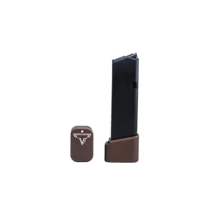 Taran Tactical Glock 19/23 +4/5 Compact Base Pad Extension with Spring, Coyote Bronze