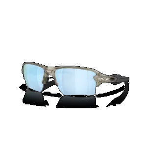 Oakley FLAK 2.0 XL Matte Grey Ink Frame W/ PRIZM Deep Water Polarized Lenses Sunglasses