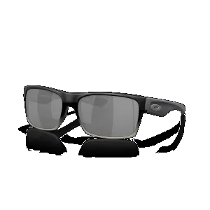 Oakley Two Face Matte Black Frame W/ Chrome Iridium Lenses Sunglasses