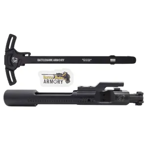 BHA Precision Complete AR-15 5.56/300 Black Nitride Logoed Bolt Carrier Group w/ Ambi Large Lever Charging Handle