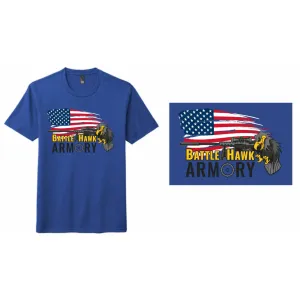 The District Tri-Blend BattleHawk Armory T-Shirt - Blue USA FLAG - XXL