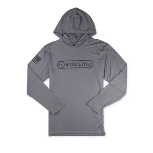 Staccato 2011 Men's/Unisex Retro Sign Sun Hoodie, Charcoal, 2XL