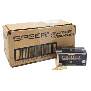 Speer Gold Dot 5.7x28mm, 40gr Hollow Point, 500 rd CASE