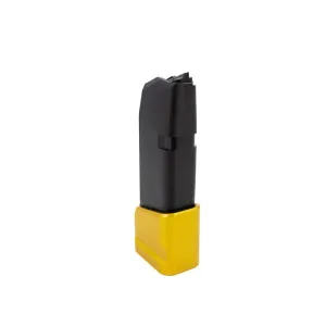 SHIELD ARMS MAG EXTENSION +5/4 GOLD FITS GLOCK 26/27 MAGS