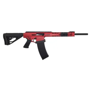 Genesis Arms Gen-12 3Gun Edition, 12 Gauge, 18.625 Barrel, 1- 10rd Magazine, Red & Black, Semi-Auto Shotgun