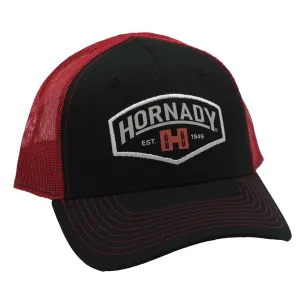 HORN 99214 HORNADY BLACK/RED EST MESH CAP