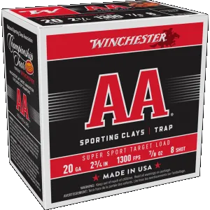 Winchester AASC208 AA Super Sport 20 GA 2.75 7/8 oz #8 25 rd Box