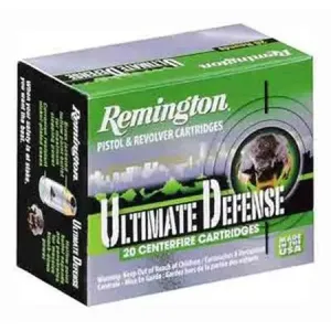 Remington Ammunition HD45APA Ultimate Defense  45 ACP 185 gr Brass Jacket Hollow Point (BJHP) 20 Bx/ 25 Cs