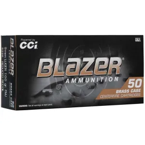 CCI BLAZER BRASS AMO 9MM 100GR FMJ 50RD BOX (20 BOX CASE)