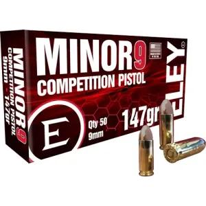 ELEY MINOR 9 COMPETITION 9MM 147GR FMJ 50RD 20BX/CS