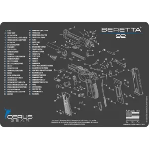 BERETTA 92 SCHEMATIC CHAR GRAY