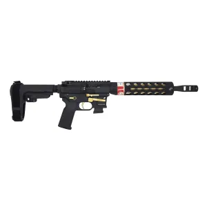 JP Enterprises JP-5, 9mm, 11 Barrel, 1- 10rd Magazine, Black & Gold, Pistol