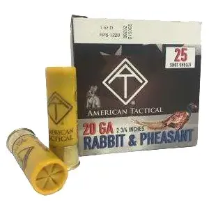 ATI GAME LOAD AMO 20GA #8 1 OZ 2.75 DRAM 2 3/4 250RD CASE