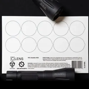 CLENS LENS PROTECTION FOR FLASHLIGHTS AND WEAPON LIGHTS