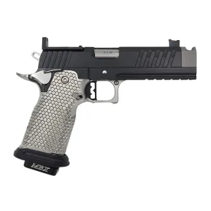 Masterpiece Arms DS9-TC Hybrid, 9mm, 4.6 Comp'd Barrel, 2 Magazines, Optics Ready, Black/Silver, Pistol