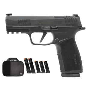 Sig Sauer P365X-MACRO Tac Pac, 9mm, 3.7 Barrel, 5 Magazines, Optic Ready, No Manual Safety, Pistol