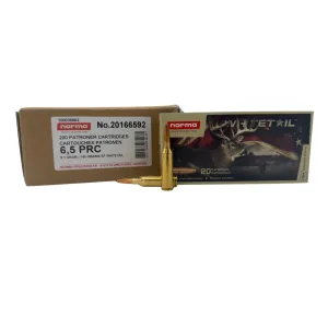 NORMA 6.5 PRC 140 PSP POINTED SOFTPOINT WHITETAIL RIFLE AMMUNITION 200rd CASE