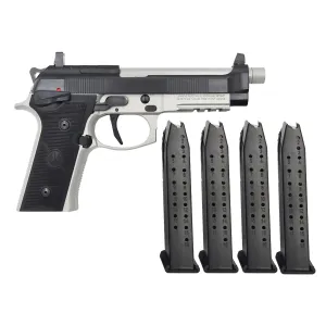 Beretta 92XI SAO, 9mm, 5.1 Threaded Barrel, 4- 18rd Magazines, Optics Ready, Pistol