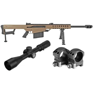 Barrett M82A1 .50 BMG 20 Fluted Barrel, FDE w/ Nightforce Mil-Spec NX8 4-32x50mm Illuminated Tremor 3 Reticle