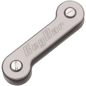 KeyBar Anodized Aluminum Key Organizer, Silver, KEY000A