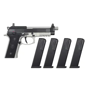 Beretta 92XI SAO, 9mm, 5.1 Threaded Barrel, 4- 10rd Magazines, Optics Ready, Pistol