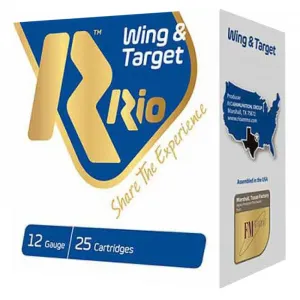 RIO AMMUNITION Wing & Target 12 Gauge 2.75 1 oz 7.5 Shot 25 Bx/ 10 Cs