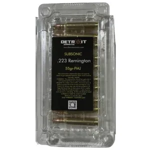 Detroit Ammunition Subsonic .223 Remington 55 Gr FMJ 20rds