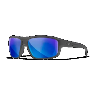 Wiley X ACCNT09 Contend Captivate Polarized Blue Mirror Lenses/Matte Graphite Frame Sunglasses