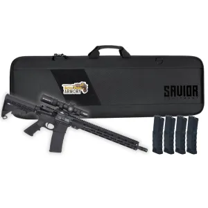Smith & Wesson M&P15 Sport III 5.56 AR-15 Rifle Bundle w/ 4 Mags, 1-6 RifleScope, & Savior Bag