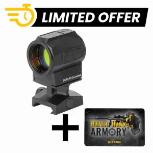 Holosun Rifle Sight Red Dot 2 MOA Solar Recharging + $25 Gift Card